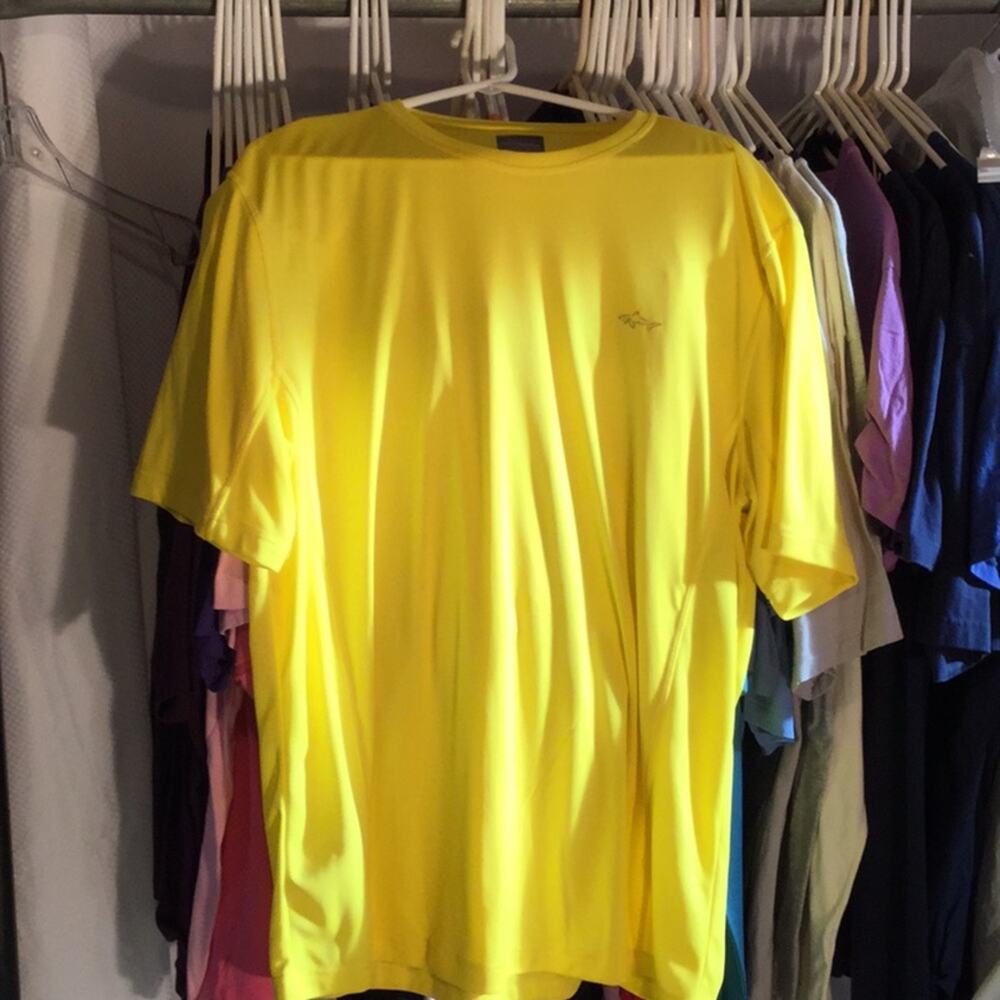 Greg Norman yellow performance t shirt xl NWOT